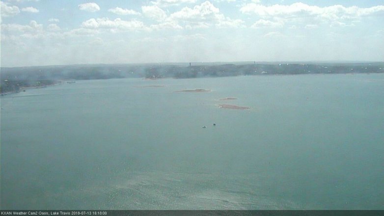 Lake Travis webcam, July 13, 2018 3:20 PM CT