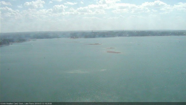 Lake Travis webcam, July 13, 2018 3:30 PM CT