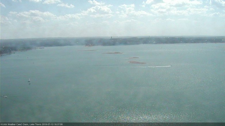 Lake Travis webcam, July 13, 2018 3:40 PM CT
