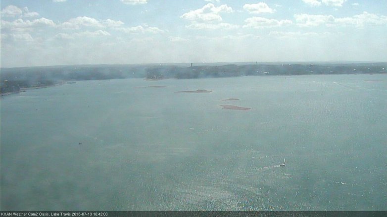 Lake Travis webcam, July 13, 2018 3:45 PM CT
