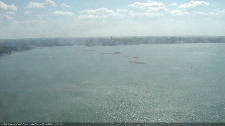 Lake Travis webcam, July 13, 2018 3:55 PM CT