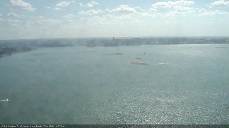 Lake Travis webcam, July 13, 2018 4:00 PM CT