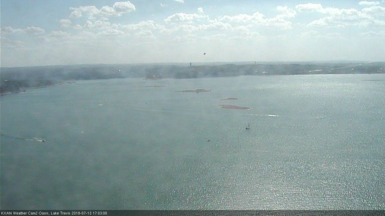 Lake Travis webcam, July 13, 2018 4:05 PM CT