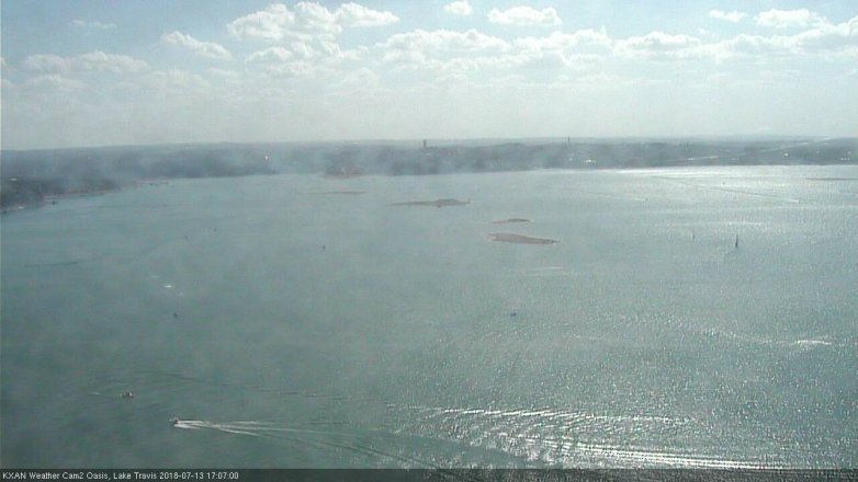 Lake Travis webcam, July 13, 2018 4:10 PM CT