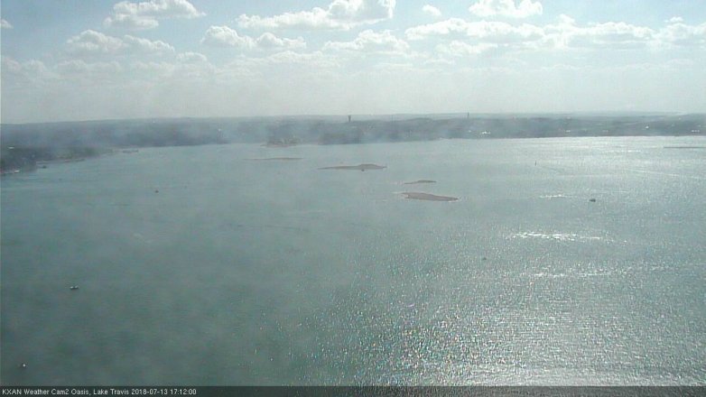 Lake Travis webcam, July 13, 2018 4:15 PM CT