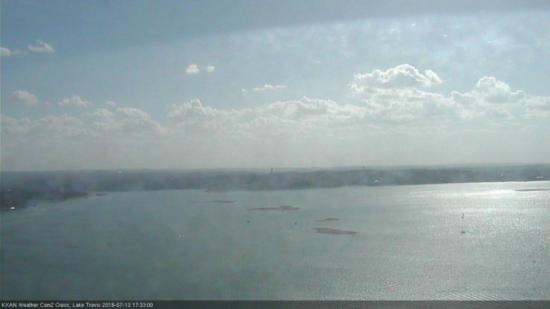 Lake Travis webcam, July 13, 2018 4:35 PM CT