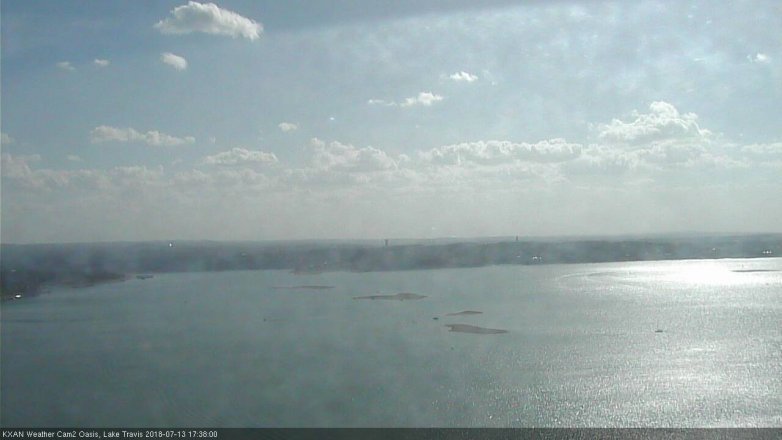 Lake Travis webcam, July 13, 2018 4:40 PM CT