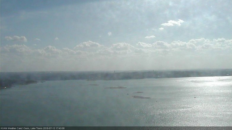 Lake Travis webcam, July 13, 2018 4:45 PM CT