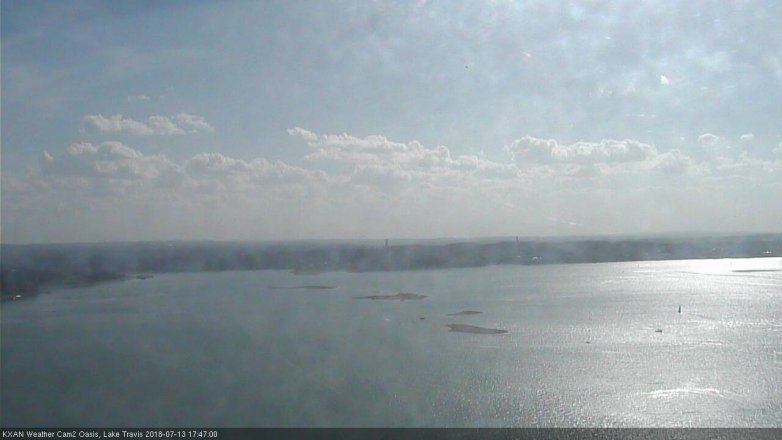Lake Travis webcam, July 13, 2018 4:50 PM CT