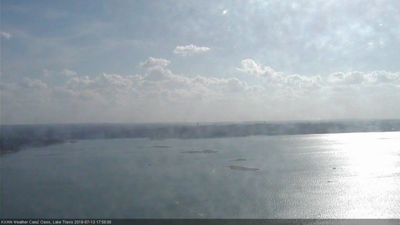 Lake Travis webcam, July 13, 2018 5:00 PM CT