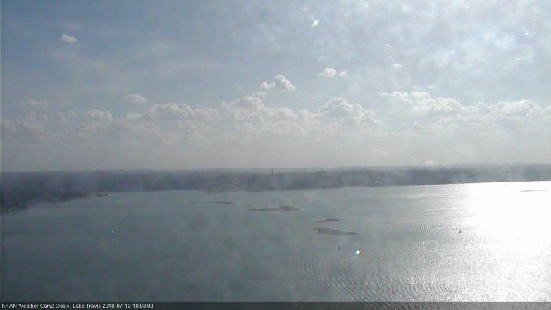 Lake Travis webcam, July 13, 2018 5:05 PM CT