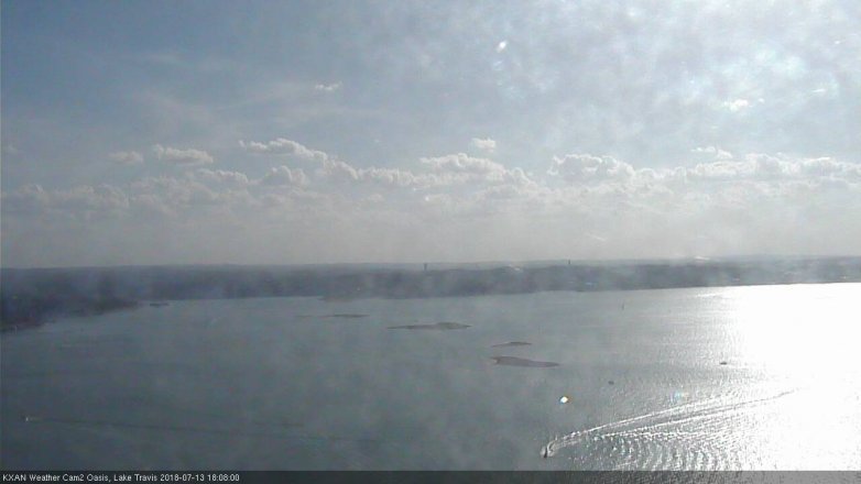 Lake Travis webcam, July 13, 2018 5:10 PM CT
