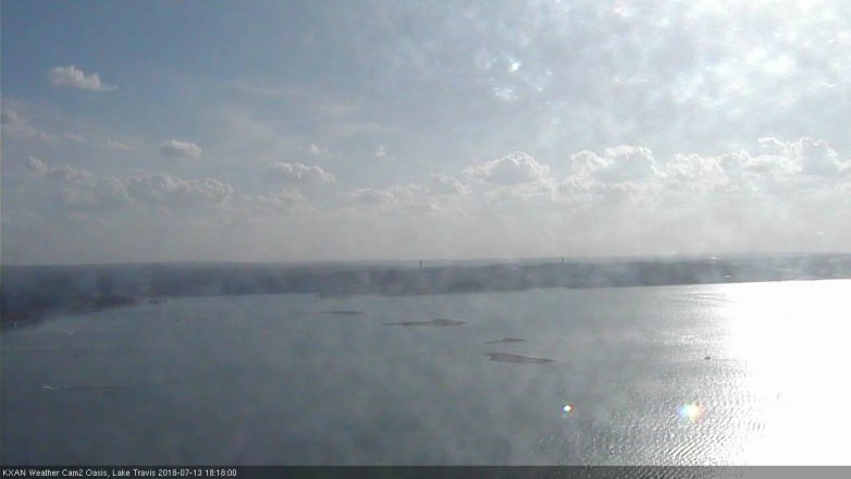 Lake Travis webcam, July 13, 2018 5:20 PM CT