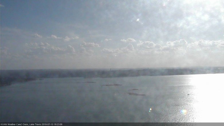 Lake Travis webcam, July 13, 2018 5:25 PM CT