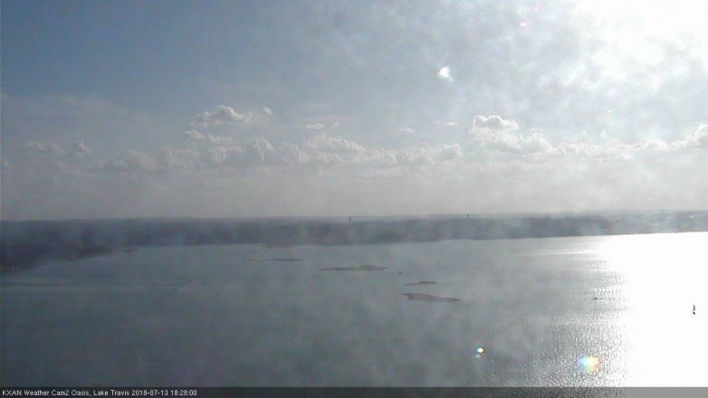 Lake Travis webcam, July 13, 2018 5:30 PM CT