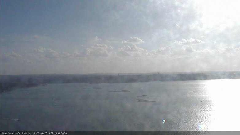 Lake Travis webcam, July 13, 2018 5:35 PM CT