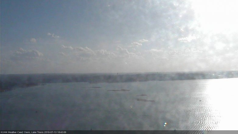Lake Travis webcam, July 13, 2018 5:45 PM CT