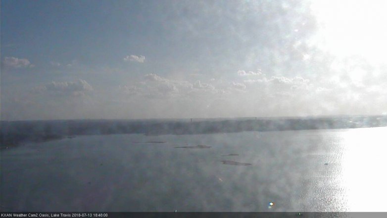 Lake Travis webcam, July 13, 2018 5:50 PM CT