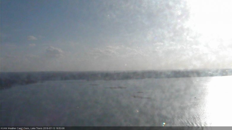 Lake Travis webcam, July 13, 2018 5:55 PM CT
