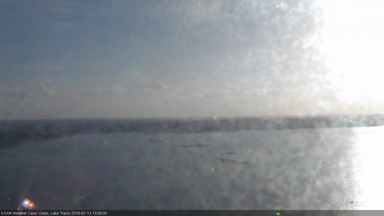 Lake Travis webcam, July 13, 2018 6:10 PM CT