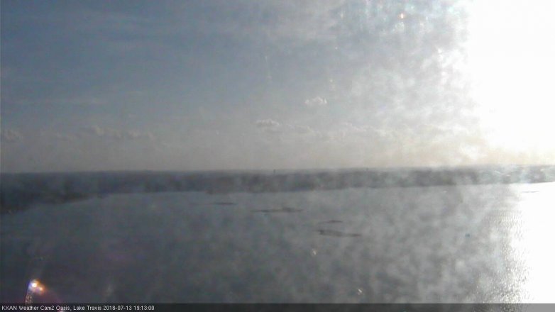 Lake Travis webcam, July 13, 2018 6:15 PM CT