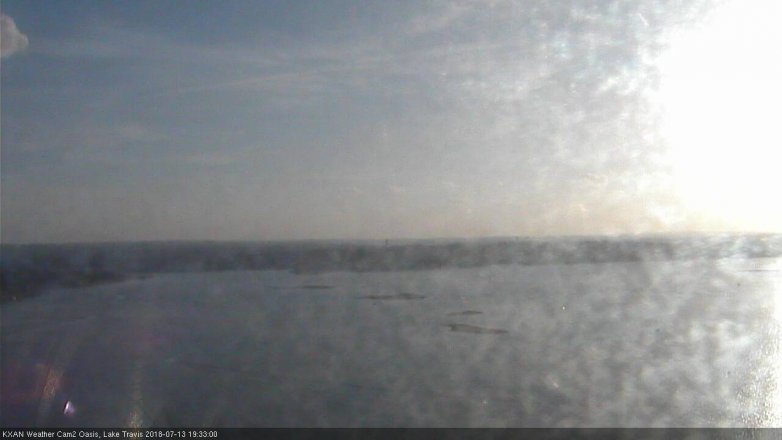 Lake Travis webcam, July 13, 2018 6:35 PM CT