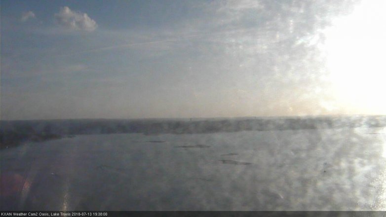 Lake Travis webcam, July 13, 2018 6:40 PM CT