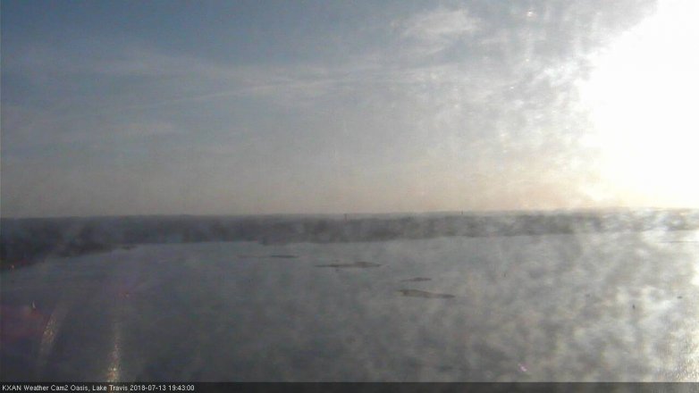Lake Travis webcam, July 13, 2018 6:45 PM CT