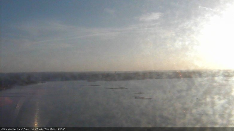 Lake Travis webcam, July 13, 2018 6:55 PM CT