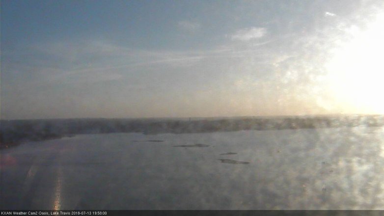 Lake Travis webcam, July 13, 2018 7:00 PM CT