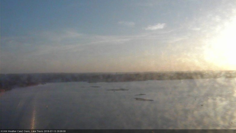 Lake Travis webcam, July 13, 2018 7:10 PM CT