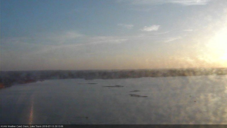 Lake Travis webcam, July 13, 2018 7:15 PM CT