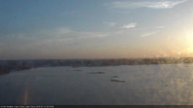 Lake Travis webcam, July 13, 2018 7:20 PM CT