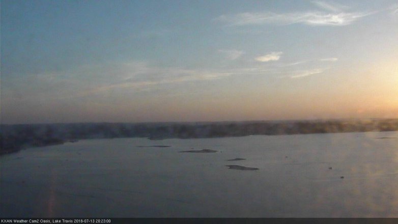 Lake Travis webcam, July 13, 2018 7:25 PM CT
