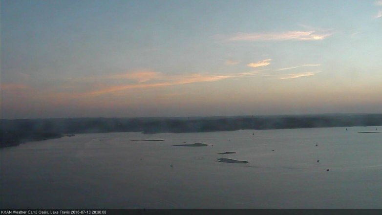 Lake Travis webcam, July 13, 2018 7:40 PM CT