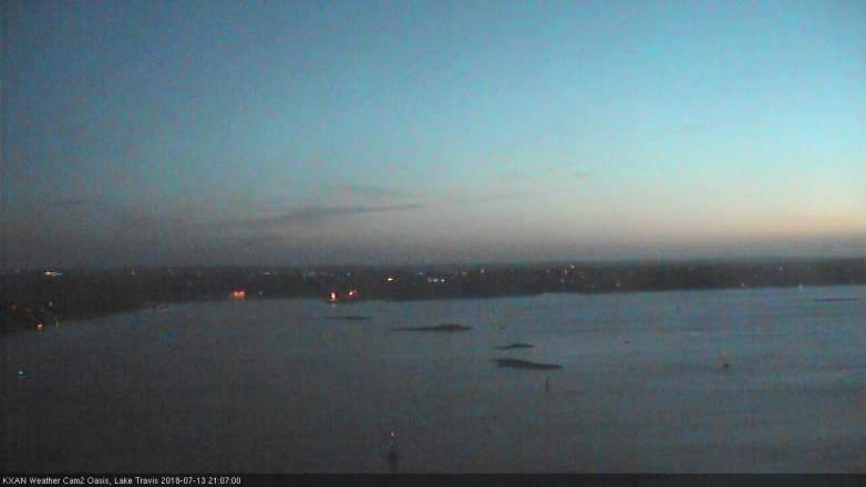 Lake Travis webcam, July 13, 2018 8:10 PM CT