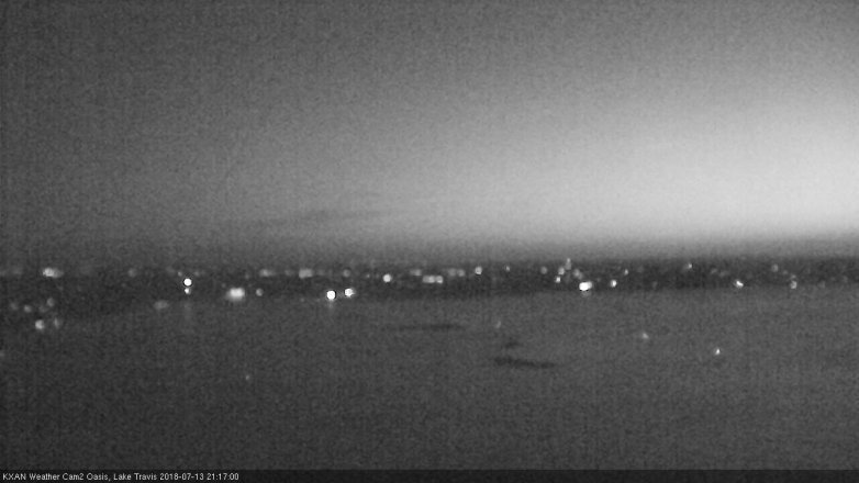 Lake Travis webcam, July 13, 2018 8:20 PM CT