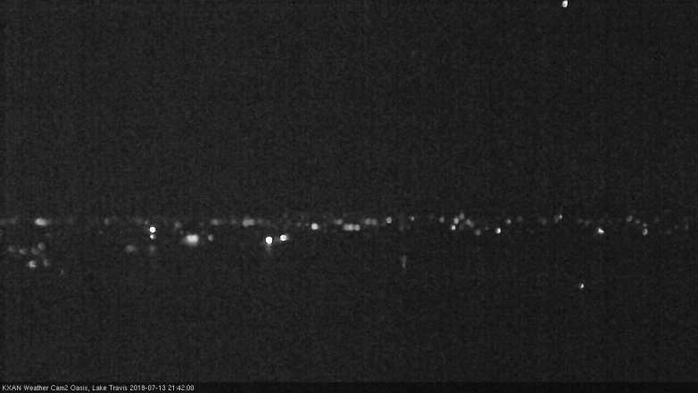 Lake Travis webcam, July 13, 2018 8:45 PM CT
