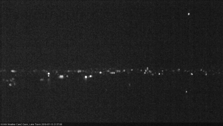 Lake Travis webcam, July 13, 2018 9:00 PM CT