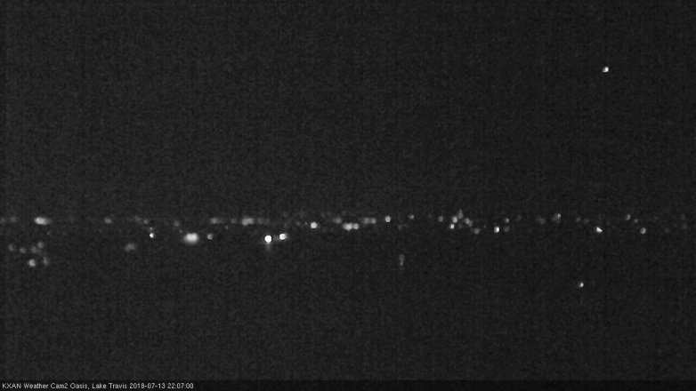 Lake Travis webcam, July 13, 2018 9:10 PM CT