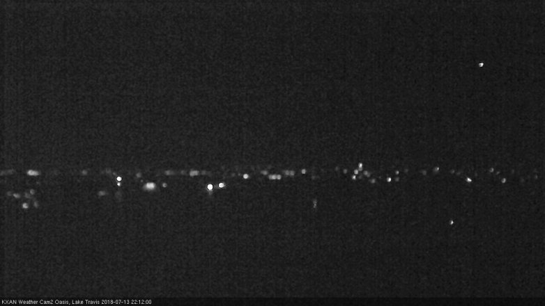 Lake Travis webcam, July 13, 2018 9:15 PM CT