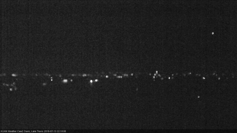 Lake Travis webcam, July 13, 2018 9:20 PM CT