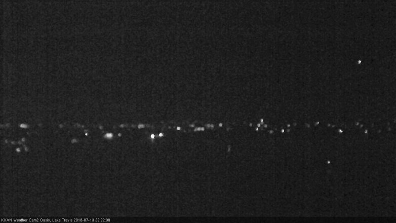 Lake Travis webcam, July 13, 2018 9:25 PM CT