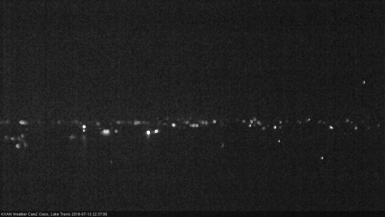Lake Travis webcam, July 13, 2018 9:40 PM CT