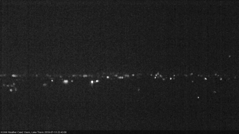 Lake Travis webcam, July 13, 2018 9:45 PM CT