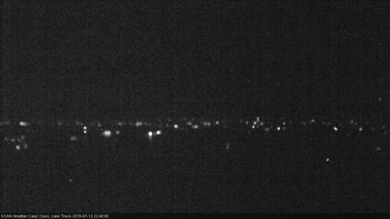 Lake Travis webcam, July 13, 2018 9:50 PM CT