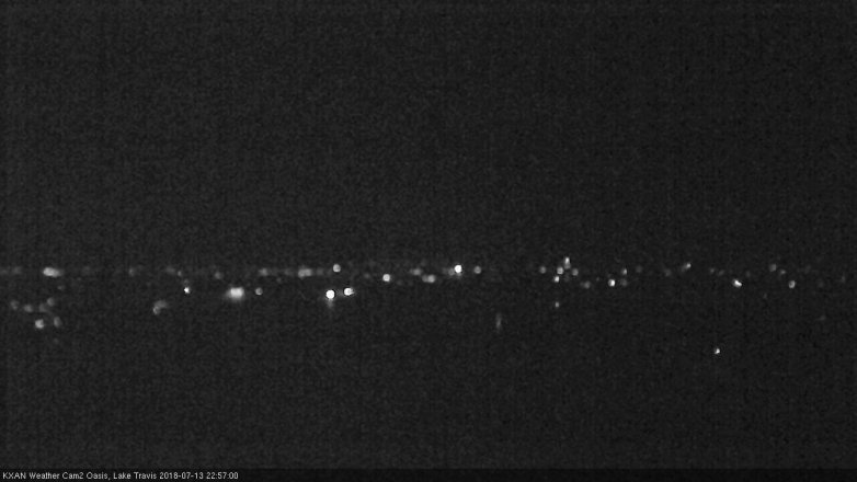 Lake Travis webcam, July 13, 2018 10:00 PM CT