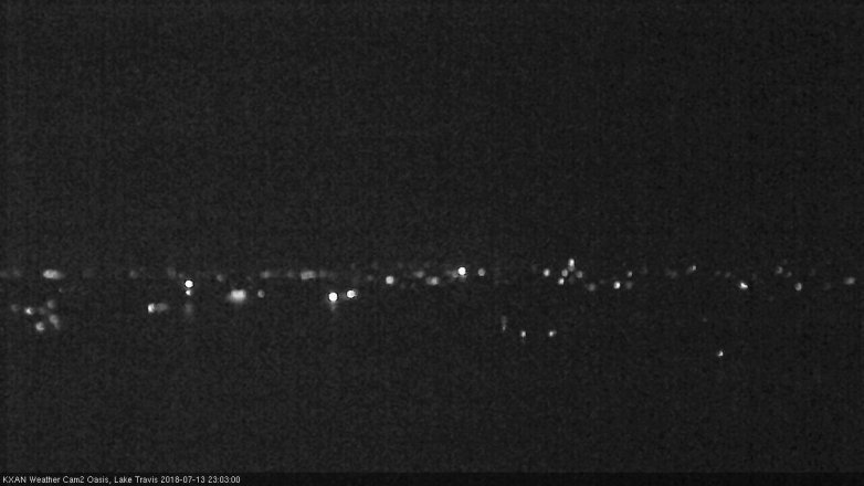 Lake Travis webcam, July 13, 2018 10:05 PM CT