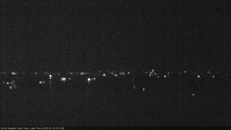 Lake Travis webcam, July 13, 2018 10:15 PM CT