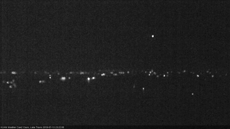 Lake Travis webcam, July 13, 2018 10:25 PM CT
